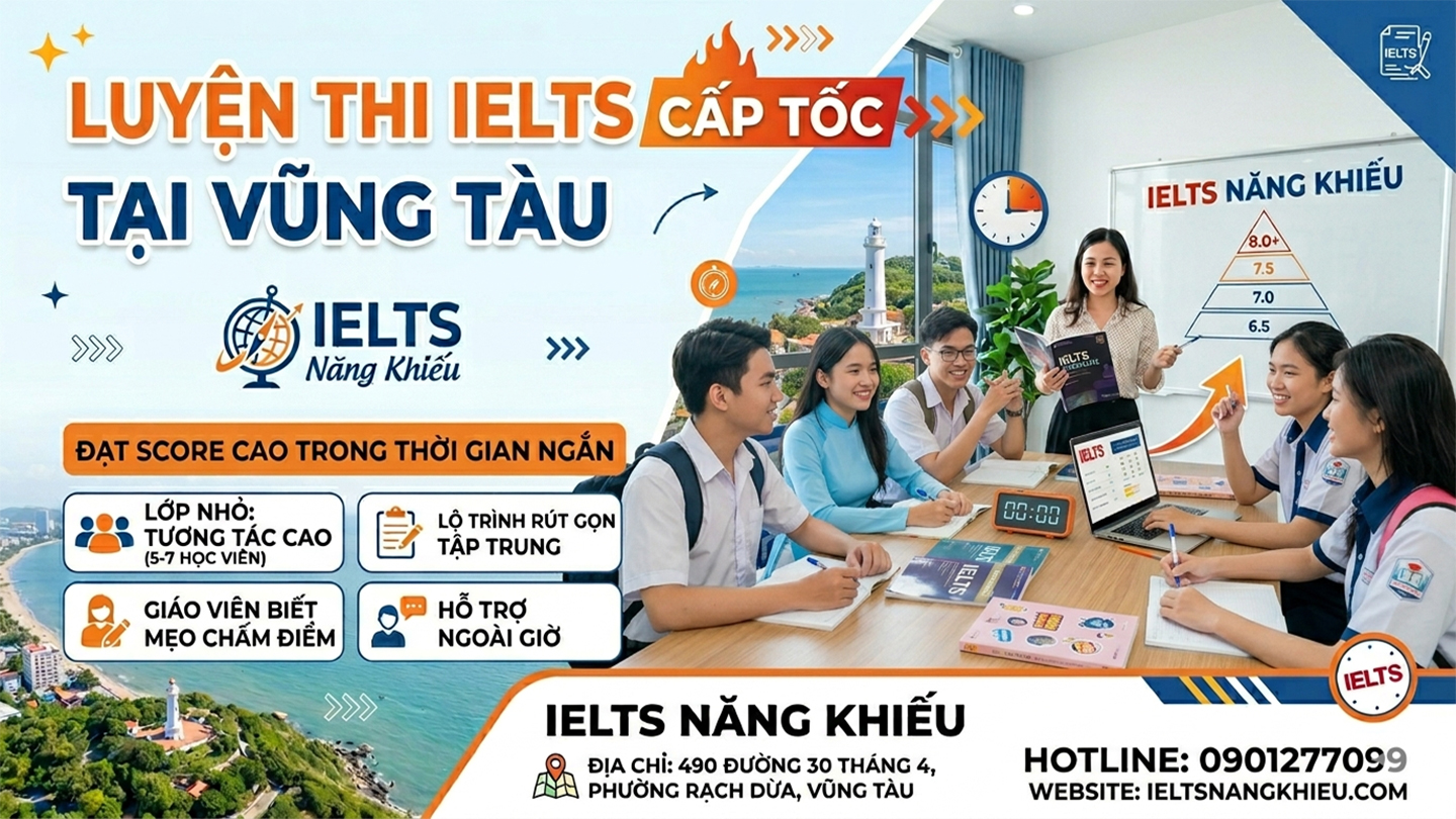 luyện thi IELTS cấp tốc Vũng Tàu