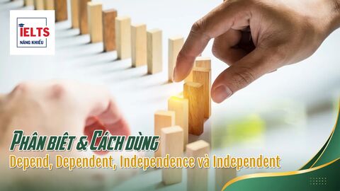 Biến thể từ loại và giới từ đi kèm: Depend, Dependent, Independence, Independent